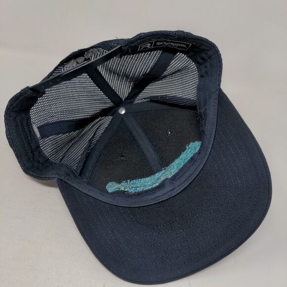 Toadfish Snapback Trucker Hat Blue One Size Embroidered Mesh Back Richardson - Picture 6 of 8